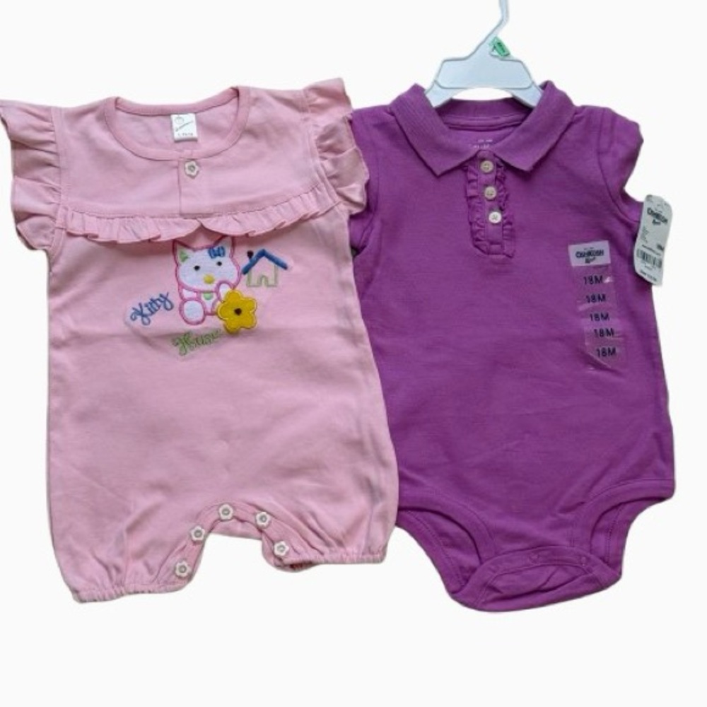 Carter's Pink and Purple One Pieces Bodysuits